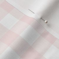 1" Buffalo Check // Blush and White