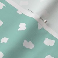 dots // painted minimal polka dots basic dot fabric mint