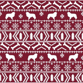 Great Pyrenees fair isle do breed silhouette christmas ugly sweater dog gifts ruby