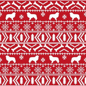 Great Pyrenees fair isle do breed silhouette christmas ugly sweater dog gifts red