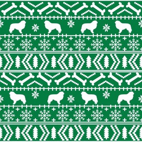 Great Pyrenees fair isle do breed silhouette christmas ugly sweater dog gifts green