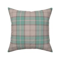 Dunbar tartan, 6", custom colorway  mint/taupe