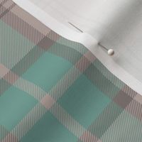Dunbar tartan, 6", custom colorway  mint/taupe