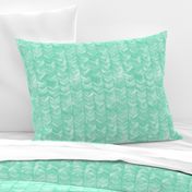 Watercolor Chevron in Mint // watercolor painted chevron baby mint green mermaid scale fabric