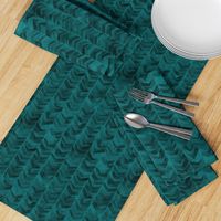 Watercolor Chevron Teal on Black // watercolor painted chevron teal green emerald mermaid scale fabric