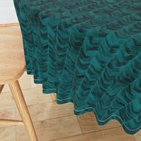 Watercolor Chevron Teal on Black // watercolor painted chevron teal green emerald mermaid scale fabric