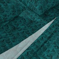 Watercolor Chevron Teal on Black // watercolor painted chevron teal green emerald mermaid scale fabric