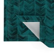 Watercolor Chevron Teal on Black // watercolor painted chevron teal green emerald mermaid scale fabric