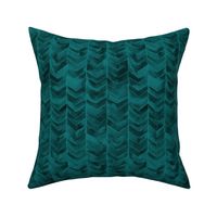 Watercolor Chevron Teal on Black // watercolor painted chevron teal green emerald mermaid scale fabric