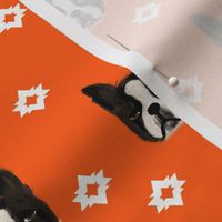 boston terriers dog fabric cute pet lover patterns boston terrier orange