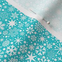 Let It Snow!* (Television Blue) || ditsy snowflakes