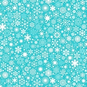 Let It Snow!* (Television Blue) || ditsy snowflakes