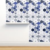 Mod Wintery Hexagons