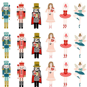 nutcracker appliques - 6" tall characters for appliques 