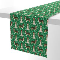 sheltie candy cane fabric shetland sheepdog christmas holiday dog fabric - green