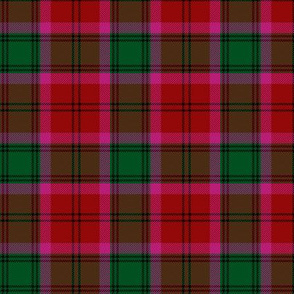 Lindsay tartan #3 from 1856 - 3" red, magenta, green