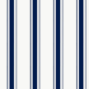 Classic Navy Blue Ticking Stripe