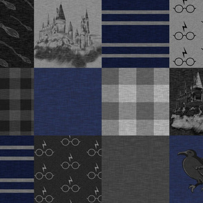 Witches and Wizards- Navy’s And Grey - Raven - Castles 