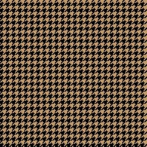 Quarter Inch Camel Brown and Black Houndstooth Check