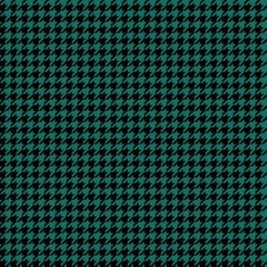 Quarter Inch Cyan Turquoise Blue and Black Houndstooth Check