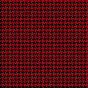 Quarter Inch Dark Red and Black Houndstooth Check