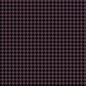 Quarter Inch Eggplant Purple and Black Houndstooth Check