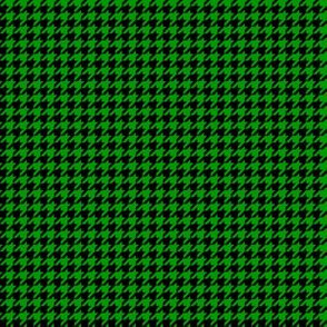 Quarter Inch Christmas Green and Black Houndstooth Check