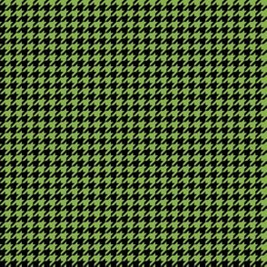 Quarter Inch Greenery Green and Black Houndstooth Check