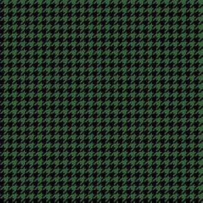 Quarter Inch Hunter Green and Black Houndstooth Check