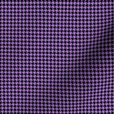 Quarter Inch Lavender Purple and Black Houndstooth Check