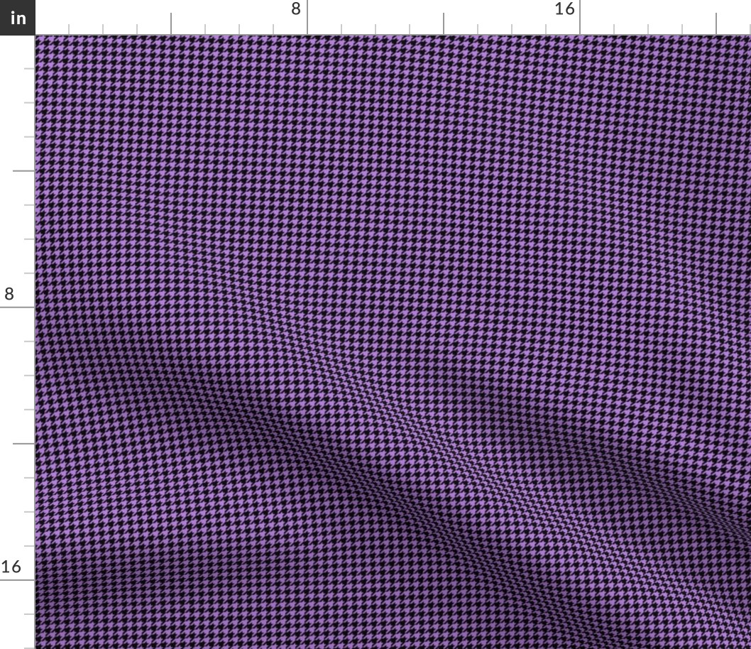 Quarter Inch Lavender Purple and Black Houndstooth Check