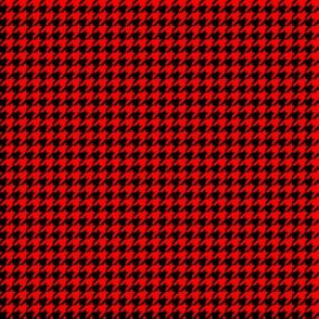 Quarter Inch Red and Black Houndstooth Check