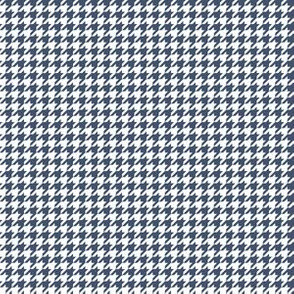 Quarter Inch Blue Jeans Blue and White Houndstooth Check