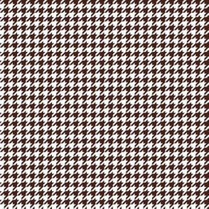 Quarter Inch Brown and White Houndstooth Check