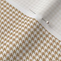 Quarter Inch Camel Brown and White Houndstooth Check