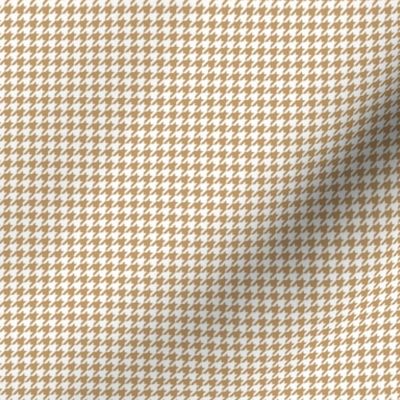 Quarter Inch Camel Brown and White Houndstooth Check