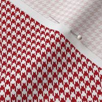 Quarter Inch Dark Red and White Houndstooth Check
