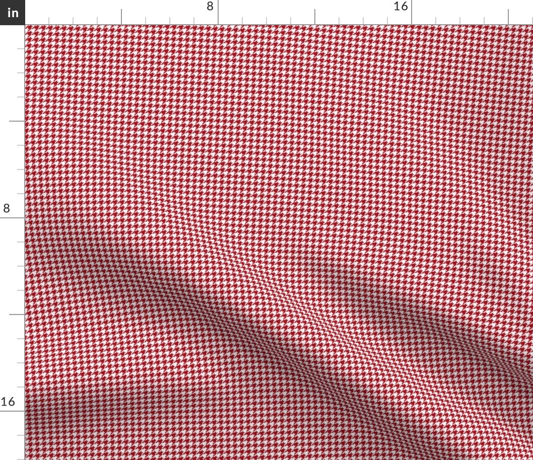 Quarter Inch Dark Red and White Houndstooth Check