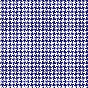 Quarter Inch Midnight Blue and White Houndstooth Check