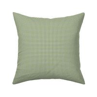 Quarter Inch Olive Green and White Houndstooth Check