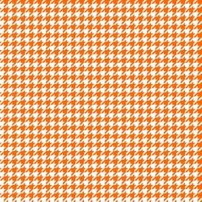 Quarter Inch Orange and White Houndstooth Check