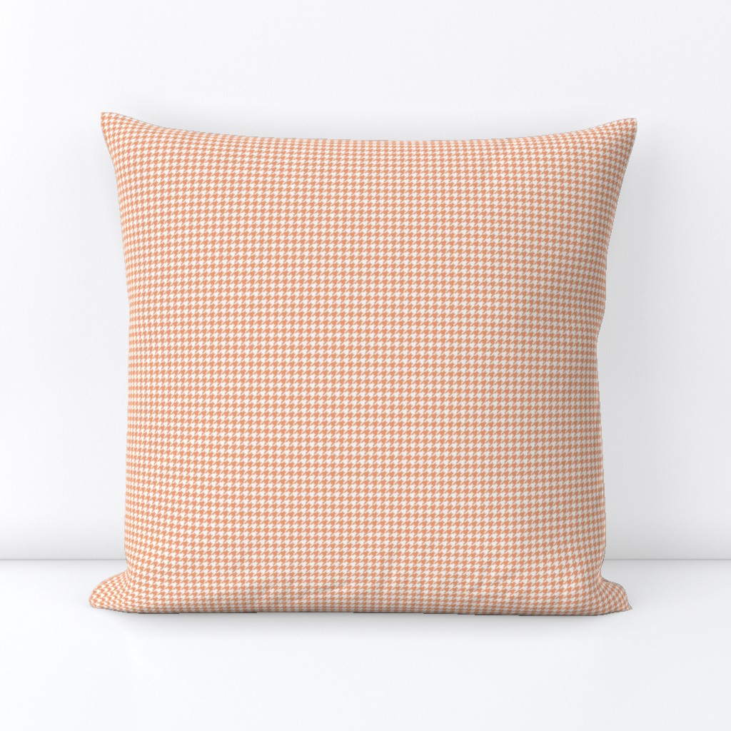 Quarter Inch Peach and White Houndstooth Check