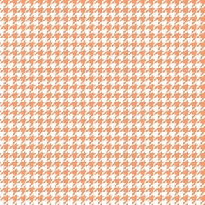 Quarter Inch Peach and White Houndstooth Check