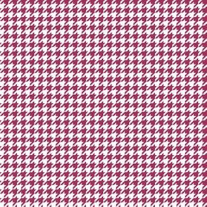 Quarter Inch Sangria Pink and White Houndstooth Check