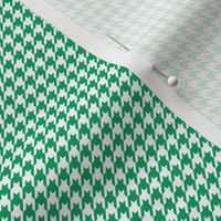 Quarter Inch Shamrock Green and White Houndstooth Check