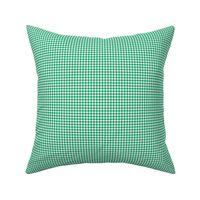 Quarter Inch Shamrock Green and White Houndstooth Check