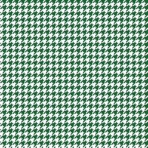 Quarter Inch Spruce Green and White Houndstooth Check