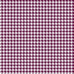 Quarter Inch Tyrian Purple and White Houndstooth Check