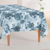 Morpheme in blues Floral garden Chintz