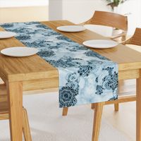 Morpheme in blues Floral garden Chintz